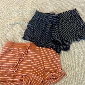 Stars above pajama shorts